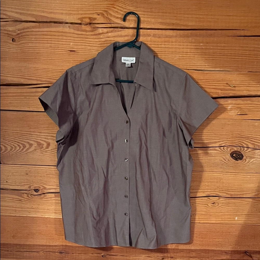 Coldwater creek Taupe Men's Button Down Shirt